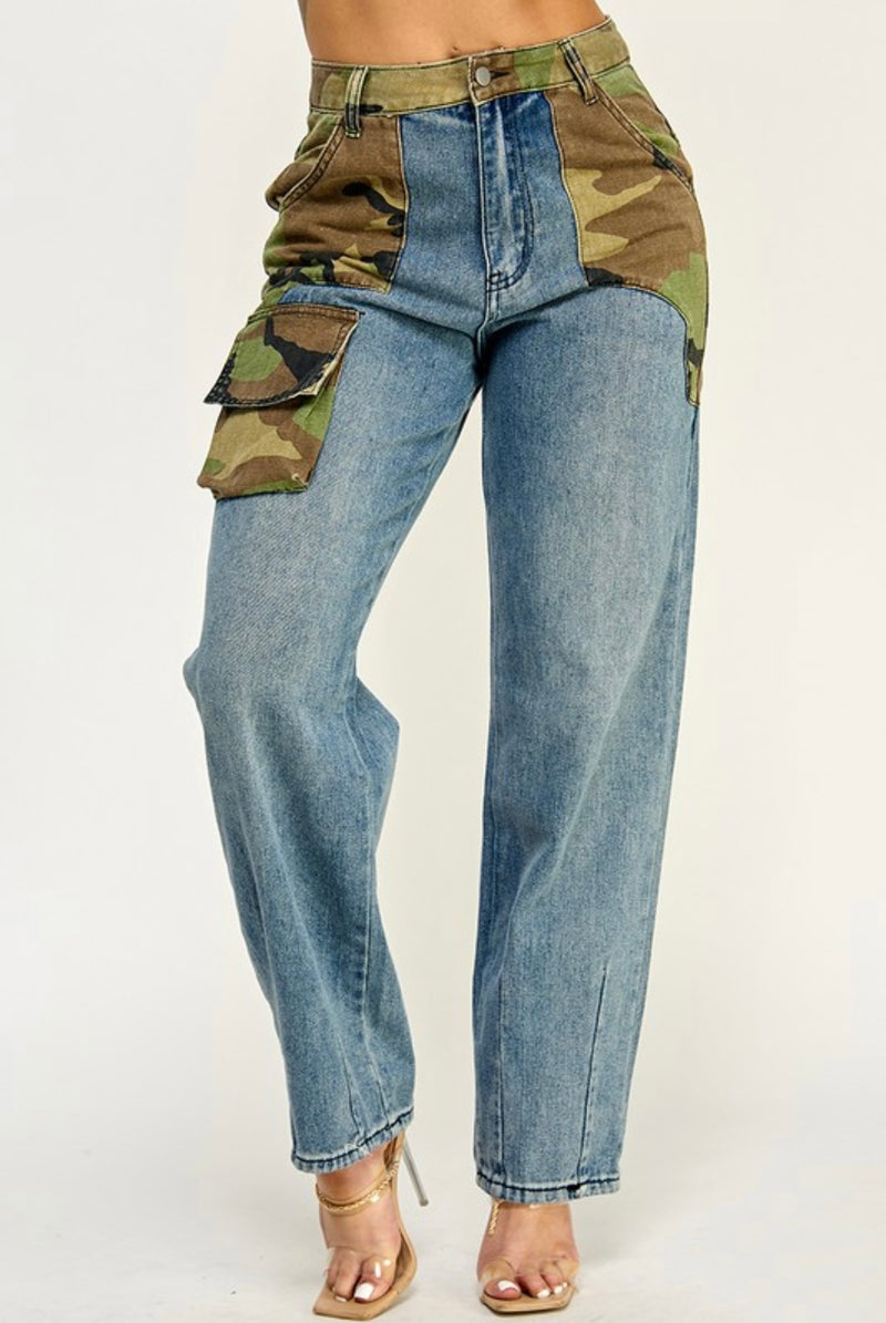 Camo Denim Pants