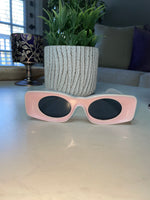 Chunky Sunglasses-Pink/White