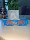 Chunky Sunglasses- Blue/White